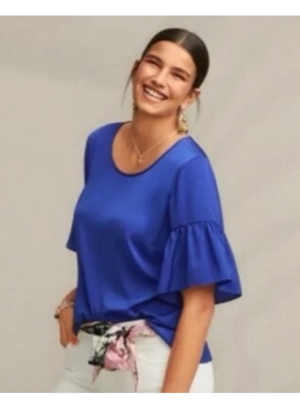Cabi Rhyme Blouse size small electric Blue